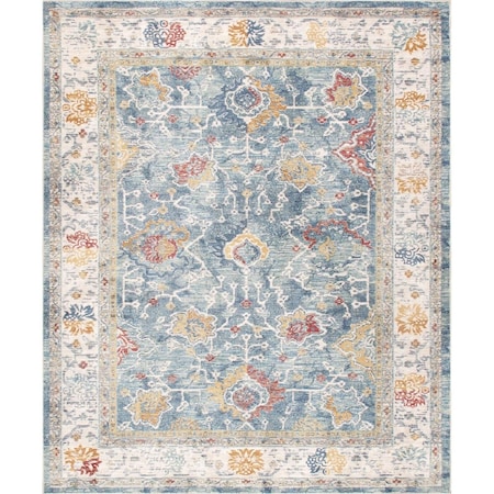 Pasargad Home 9 x 12 ft Heritage Design Power Loom Area Rug Light Blue PFH04 9x12